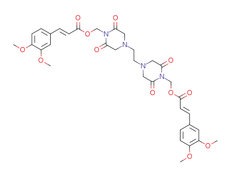 (E)-3-(3,4-Dimethoxy-phenyl)-acrylic acid 4-(2-{4-[(E)-3-(3,4-dimethoxy-phenyl)-acryloyloxymethyl]-3,5-dioxo-piperazin-1-yl}-ethyl)-2,6-dioxo-piperazin-1-ylmethyl ester