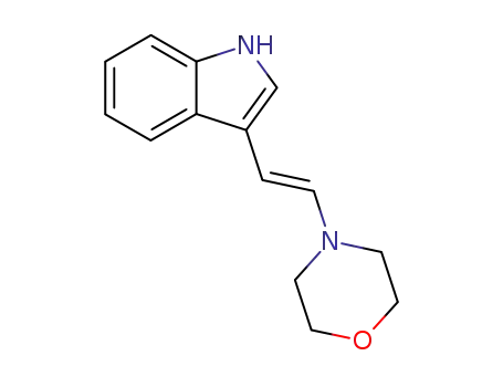 Molecular Structure of 133846-81-8 ((E)-3-<2-(morpholin-4-yl)vinyl>-1H-indole)
