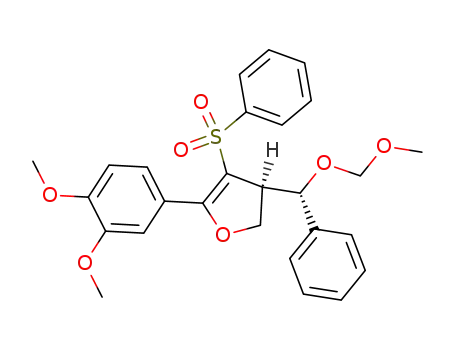 Molecular Structure of 131575-80-9 ((4R,αS)-2-(3,4-dimethoxyphenyl)-4-(α-methoxymethoxybenzyl)-3-phenylsulphonyl-4,5-dihydrofuran)