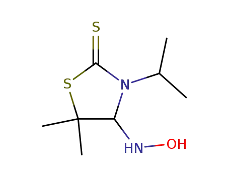 Molecular Structure of 106663-09-6 (2-Thiazolidinethione, 4-(hydroxyamino)-5,5-dimethyl-3-(1-methylethyl)-)