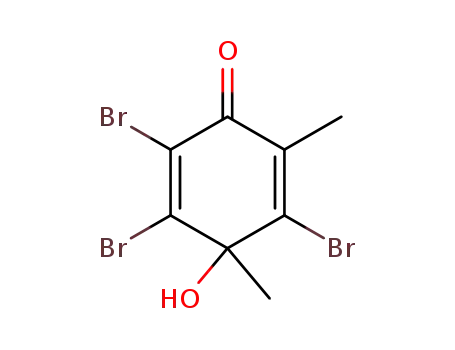 Molecular Structure of 95111-44-7 (2,5-Cyclohexadien-1-one, 2,3,5-tribromo-4-hydroxy-4,6-dimethyl-)