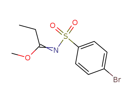 Molecular Structure of 121239-15-4 (4-Bromo-N-[1-methoxy-prop-(Z)-ylidene]-benzenesulfonamide)