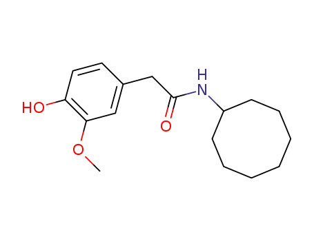 Molecular Structure of 107512-66-3 (N-cyclooctyl-2-(4-hydroxy-3-methoxyphenyl)acetamide)