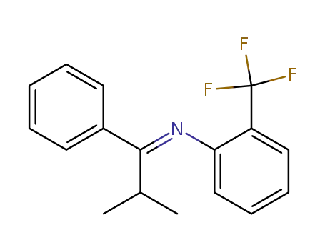 Benzenamine, N-(2-methyl-1-phenylpropylidene)-2-(trifluoromethyl)-,
(E)-