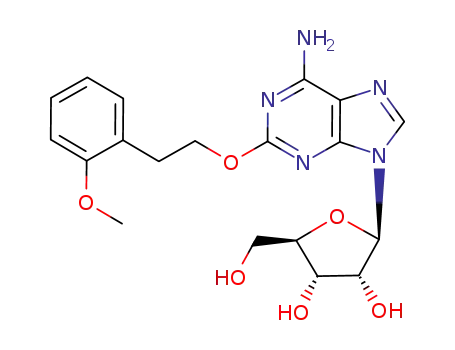 Molecular Structure of 131865-89-9 (Adenosine, 2-[2-(2-methoxyphenyl)ethoxy]-)