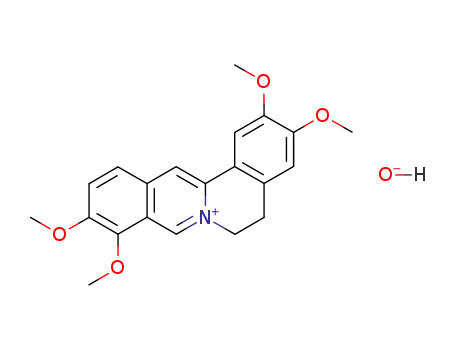 Molecular Structure of 131-04-4 (2,3,9,10-tetramethoxy-5,6-dihydroisoquino[3,2-a]isoquinolinium hydroxide)