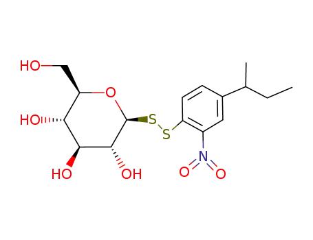 Molecular Structure of 74752-45-7 (β-D-Glucopyranosyl 4-sec-Butyl-2-nitrophenyl Disulfide)
