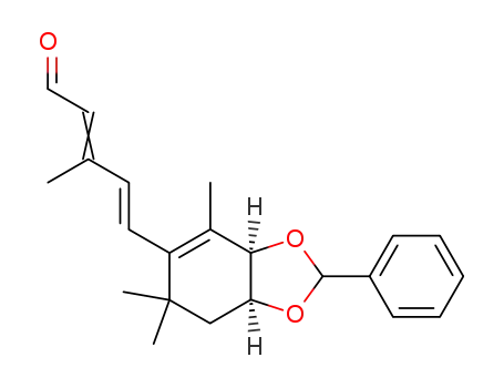 (+/-)-5-<3',4'-(Benzylidendioxy)-3',4'-dihydroxy-2',6',6'-trimethylcyclohex-1'-enyl>-3-methylpenta-2,4-dienal