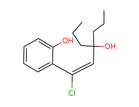 Phenol, 2-(1-chloro-3-hydroxy-3-propyl-1-hexenyl)-, (E)-