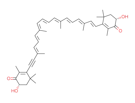 Molecular Structure of 19866-02-5 ((3S,3'S)-7,8-Didehydroastaxanthin)