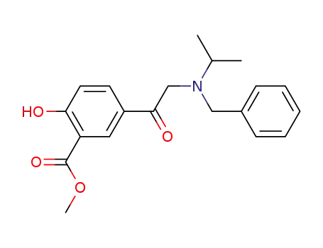 Molecular Structure of 737695-76-0 (methyl 2-hydroxy-5-<<N-(1-methylethyl)-N-(phenylmethyl)amino>acetyl>benzoate hydrochloride)