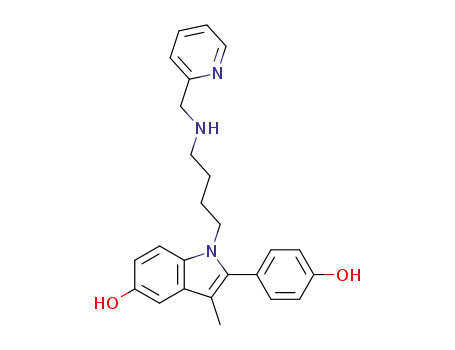 2-(4-Hydroxy-phenyl)-3-methyl-1-{4-[(pyridin-2-ylmethyl)-amino]-butyl}-1H-indol-5-ol