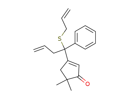 2-Cyclopenten-1-one,
5,5-dimethyl-3-[1-phenyl-1-(2-propenylthio)-3-butenyl]-