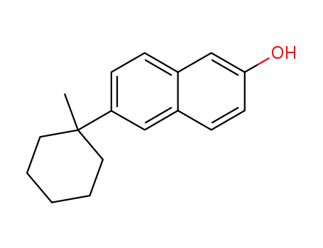 Molecular Structure of 101747-27-7 (2-Naphthalenol, 6-(1-methylcyclohexyl)-)