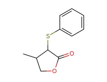 Molecular Structure of 54145-05-0 (2(3H)-Furanone, dihydro-4-methyl-3-(phenylthio)-)