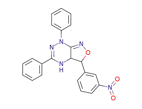 3-(3-Nitro-phenyl)-5,7-diphenyl-3,3a,4,7-tetrahydro-isoxazolo[4,3-e][1,2,4]triazine