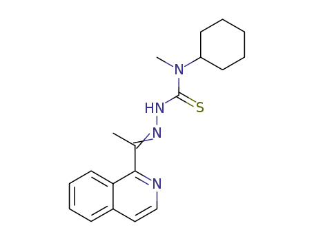 Molecular Structure of 87555-48-4 (Hydrazinecarbothioamide,
N-cyclohexyl-2-[1-(1-isoquinolinyl)ethylidene]-N-methyl-)