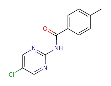 Molecular Structure of 120821-48-9 (N-(5-CHLORO-2-PYRIMIDINYL)-4-METHYLBENZENECARBOXAMIDE)