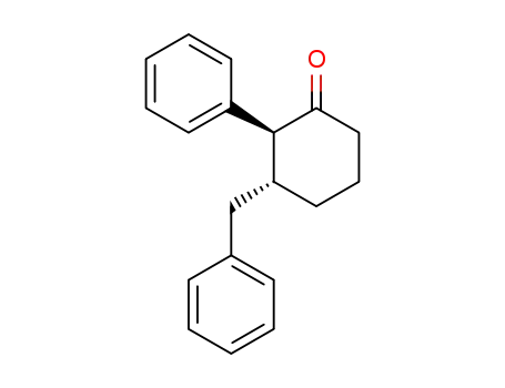 Molecular Structure of 89524-55-0 (Cyclohexanone, 2-phenyl-3-(phenylmethyl)-, trans-)