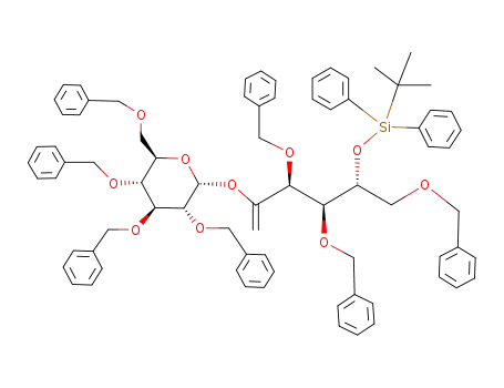 5(R)-(tert-butyldiphenylsilyloxy)-3(S),4(S),6-tribenzyloxy-2-(2,3,4,6-tetra-O-benzyl-α-D-glucopyranosyloxy)-1-hexene