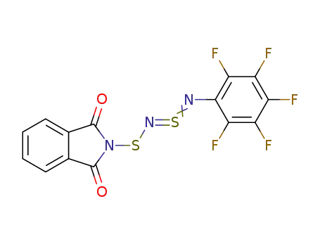 Molecular Structure of 133343-73-4 (1-pentafluorophenyl-4-phthalimido-1,3-diaza-2,4-dithia-1,2-butadiene)