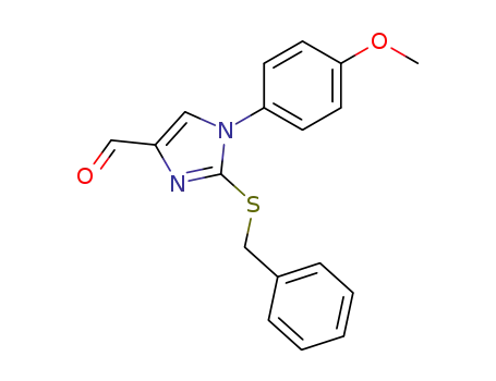 Molecular Structure of 3681-84-3 (1H-Imidazole-4-carboxaldehyde,
1-(4-methoxyphenyl)-2-[(phenylmethyl)thio]-)