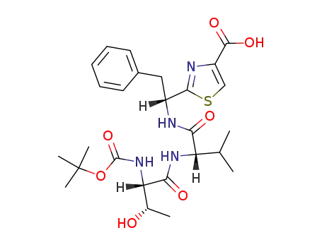 2-{(R)-1-[(S)-2-((2S,3S)-2-tert-Butoxycarbonylamino-3-hydroxy-butyrylamino)-3-methyl-butyrylamino]-2-phenyl-ethyl}-thiazole-4-carboxylic acid