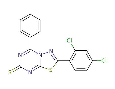 7H-1,3,4-Thiadiazolo[3,2-a][1,3,5]triazine-7-thione,
2-(2,4-dichlorophenyl)-5-phenyl-