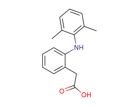 Molecular Structure of 23189-27-7 (2-(2,6-Dimethylanilino)benzeneacetic acid)