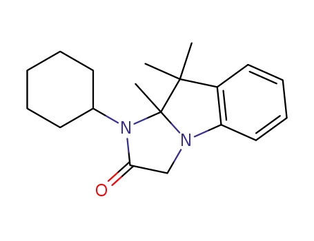 Molecular Structure of 110789-47-4 (1-Cyclohexyl-9,9,9a-trimethyl-1,2,3,9a-tetrahydro-9H-imidazo<1,2-a>indol-2-one)
