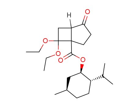 6,6-diethoxy-bicyclo<3.2.0>heptane-2-one-5<(1R, 2S, 5R)-5-methyl-2-(1-methyl-1-phenylethyl)-cyclohexyl>-carboxylate