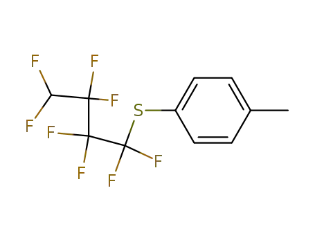 Molecular Structure of 138451-15-7 (Benzene, 1-methyl-4-[(1,1,2,2,3,3,4,4-octafluorobutyl)thio]-)