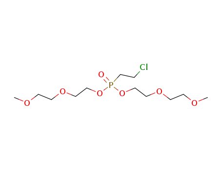 Molecular Structure of 122584-03-6 ((2-Chloro-ethyl)-phosphonic acid bis-[2-(2-methoxy-ethoxy)-ethyl] ester)