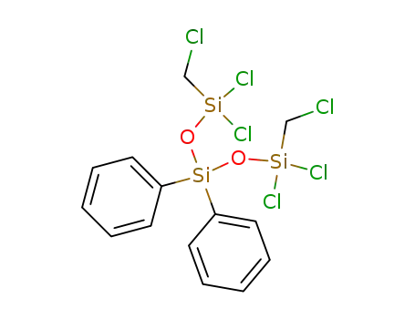 Molecular Structure of 74789-81-4 (1,1,5,5-tetrachloro-1,5-bis(chloromethyl)-3,3-diphenyltrisiloxane)