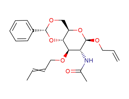 allyl 2-acetamido-4,6-O-benzylidene-3-O-(2-butenyl)-2-deoxy-β-D-glucopyranoside