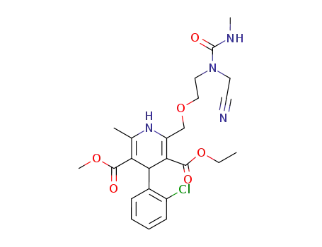 1-<2-<<4-(2-chlorophenyl)-3-(ethoxycarbonyl)-5-(methoxycarbonyl)-6-methyl-1,4-dihydropyrid-2-yl>methoxy>ethyl>-1-(cyanomethyl)-1-methylurea