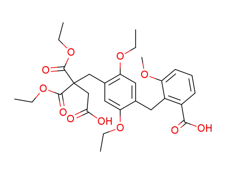 2-[4-(3-Carboxy-2,2-bis-ethoxycarbonyl-propyl)-2,5-diethoxy-benzyl]-3-methoxy-benzoic acid