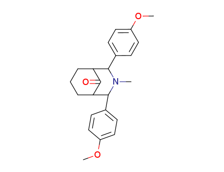 6,8-bis(4-methoxyphenyl)-7-methyl-7-azabicyclo[3.3.1]nonan-9-one cas  65712-58-5
