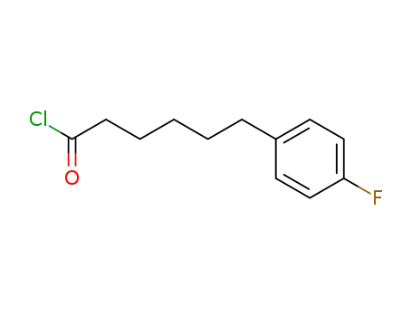 Molecular Structure of 89326-76-1 (Benzenehexanoyl chloride, 4-fluoro-)