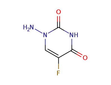 Molecular Structure of 91286-55-4 (2,4(1H,3H)-Pyrimidinedione, 1-amino-5-fluoro-)