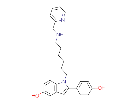 2-(4-Hydroxy-phenyl)-1-{6-[(pyridin-2-ylmethyl)-amino]-hexyl}-1H-indol-5-ol