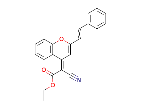 Acetic acid, cyano[2-(2-phenylethenyl)-4H-1-benzopyran-4-ylidene]-,
ethyl ester