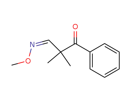 Molecular Structure of 110835-97-7 (2-benzoyl-(Z)-N-methoxy-2-methylpropan-1-imine)