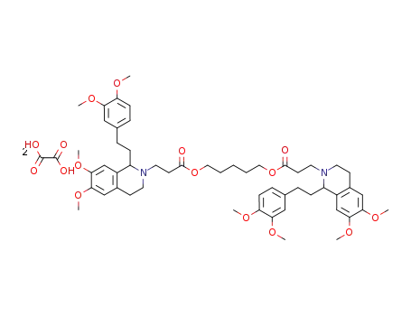 Molecular Structure of 81182-05-0 (1,13-bis-<1,2,3,4-tetrahydro-6,7-dimethoxy-1-<2-(3,4-dimethoxyphenyl)ethyl>-isoquinolin-2-yl>-4,10-dioxa-3,11-dioxotridecane dioxalate)