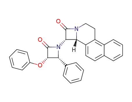 Molecular Structure of 86977-97-1 ((2S,2aR)-2-((3S,4R)-2-Oxo-3-phenoxy-4-phenyl-azetidin-1-yl)-2,2a,9,10-tetrahydro-10a-aza-cyclobuta[a]phenanthren-1-one)