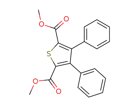 Molecular Structure of 19434-67-4 (2,5-Thiophenedicarboxylic acid, 3,4-diphenyl-, dimethyl ester)