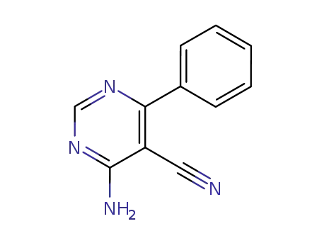 Molecular Structure of 19796-49-7 (4-Amino-6-phenylpyrimidine-5-carbonitrile)