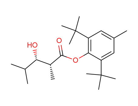 Molecular Structure of 81818-92-0 ((2R,3S)-3-Hydroxy-2,4-dimethyl-pentanoic acid 2,6-di-tert-butyl-4-methyl-phenyl ester)
