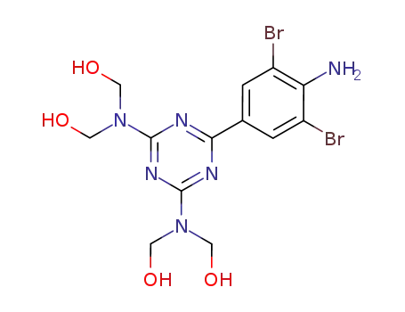 2,4-Bis<bis(hydroxymethyl)amino>-6-(3,5-dibromo-4'-aminophenyl)-1,3,5-triazine
