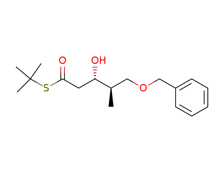 tert-butyl (3R<sup>*</sup>,4S<sup>*</sup>)-3-hydroxy-4-methyl-5-(benzyloxy)thiopentanoate